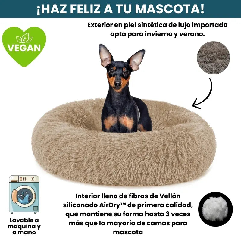Cama Original Antiestrés Para Perros Mascotikos + Almohadita De Regalo